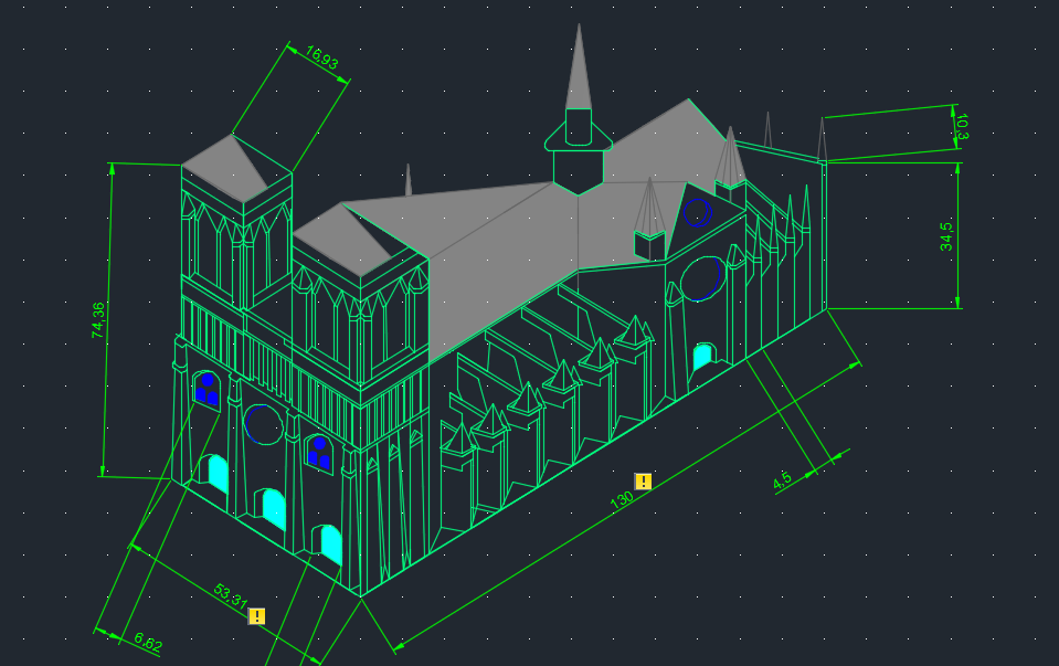 3D Church Drawing